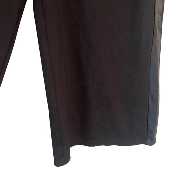 Lauren Black High-Waisted Trousers with Button Detail satin side - Picture 3 of 8